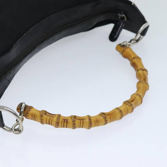 GUCCI Bamboo Shoulder Bag Canvas Black 000 1998 000 1998 - Picture 8 of 12